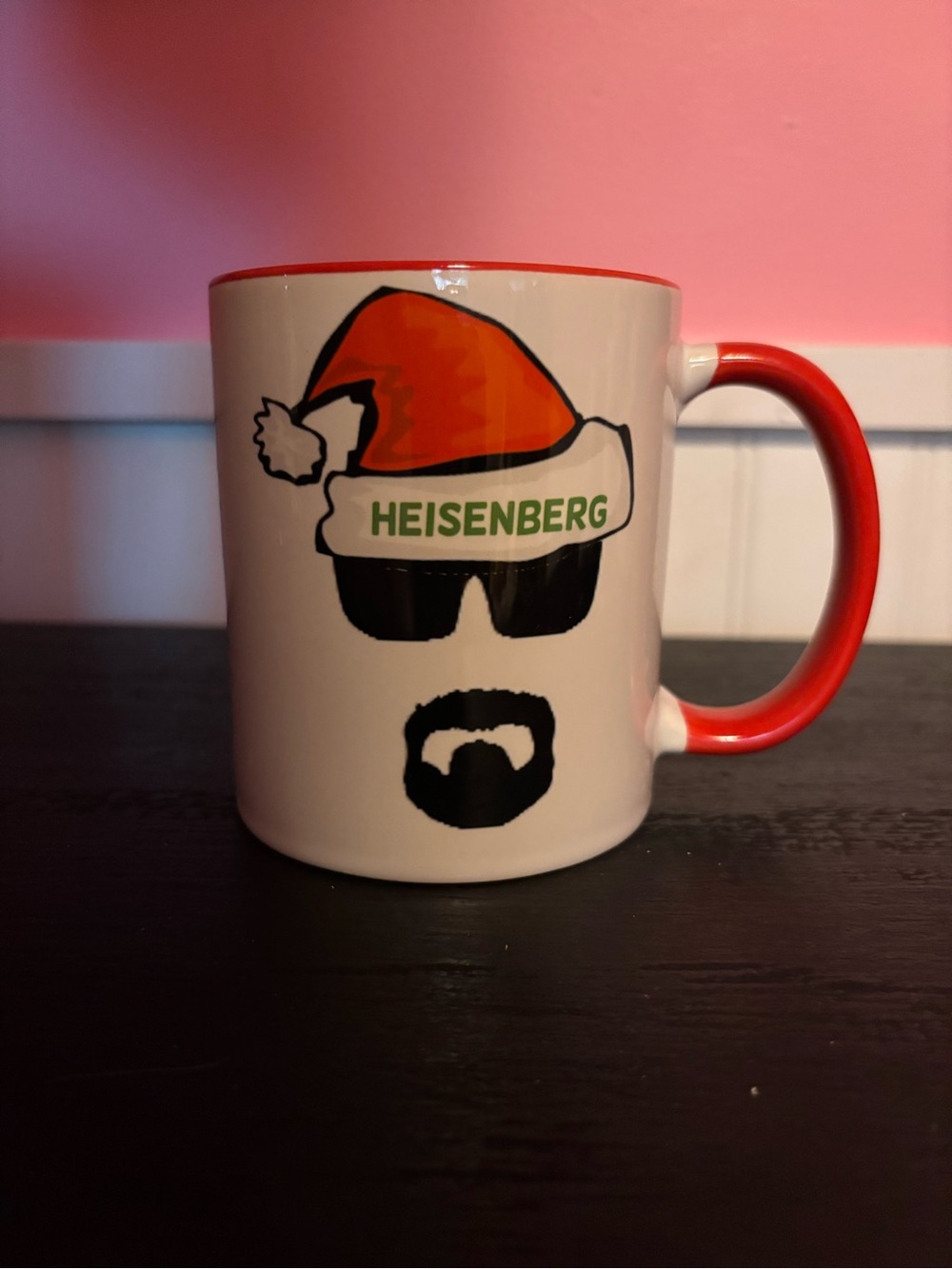 Heisenberg Graphic Coffee Mug - White with Red Accent